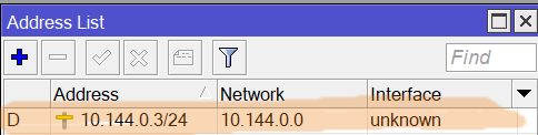 MikroTik Adress List